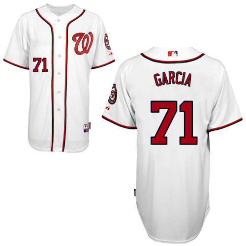 Christian Garcia #71 Youth Baseball Jersey-Washington Nationals Authentic Home White Cool Base MLB Jersey